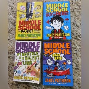 4 Pc Bundle Middle School Series James Patterson Hardback Books